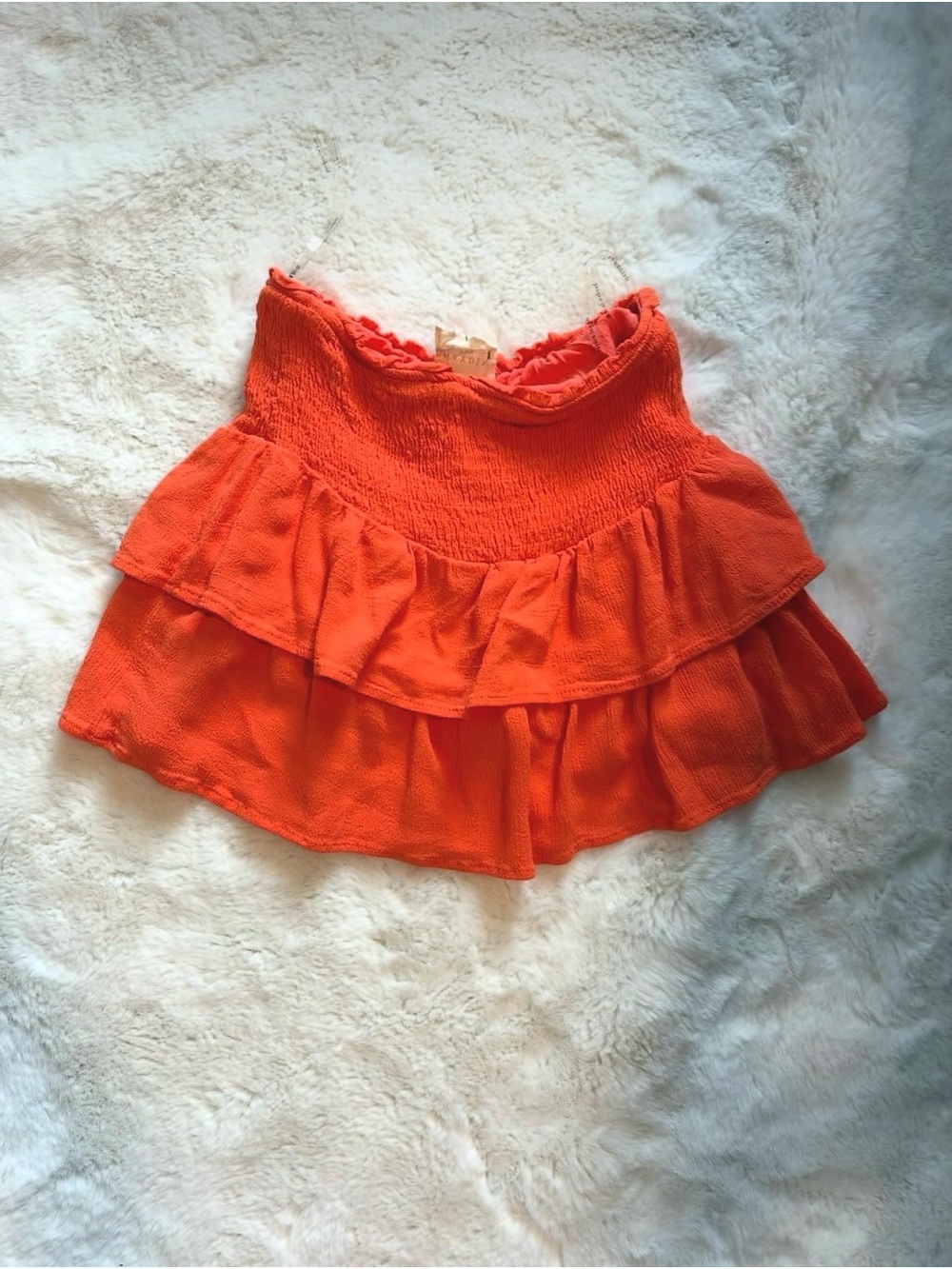 Hayden Girls Orange Tiered Ruffle Skirt